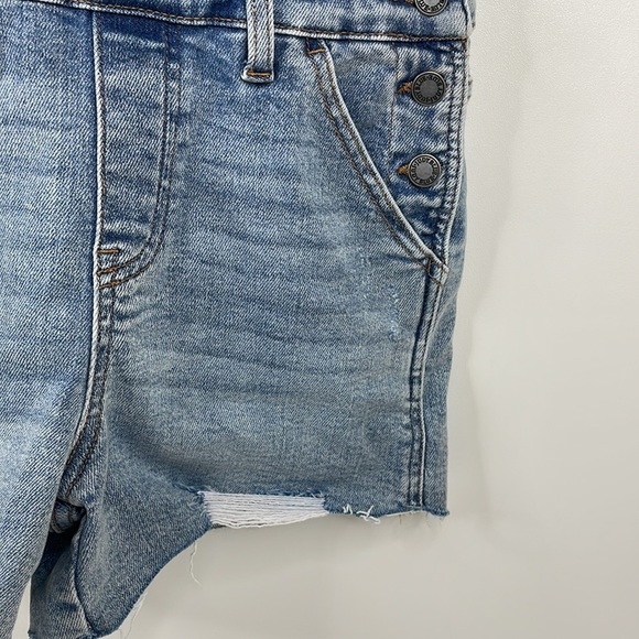 Judy Blue Distressed Hem Denim Overall Shorts JB150077 Small - Picture 4 of 12